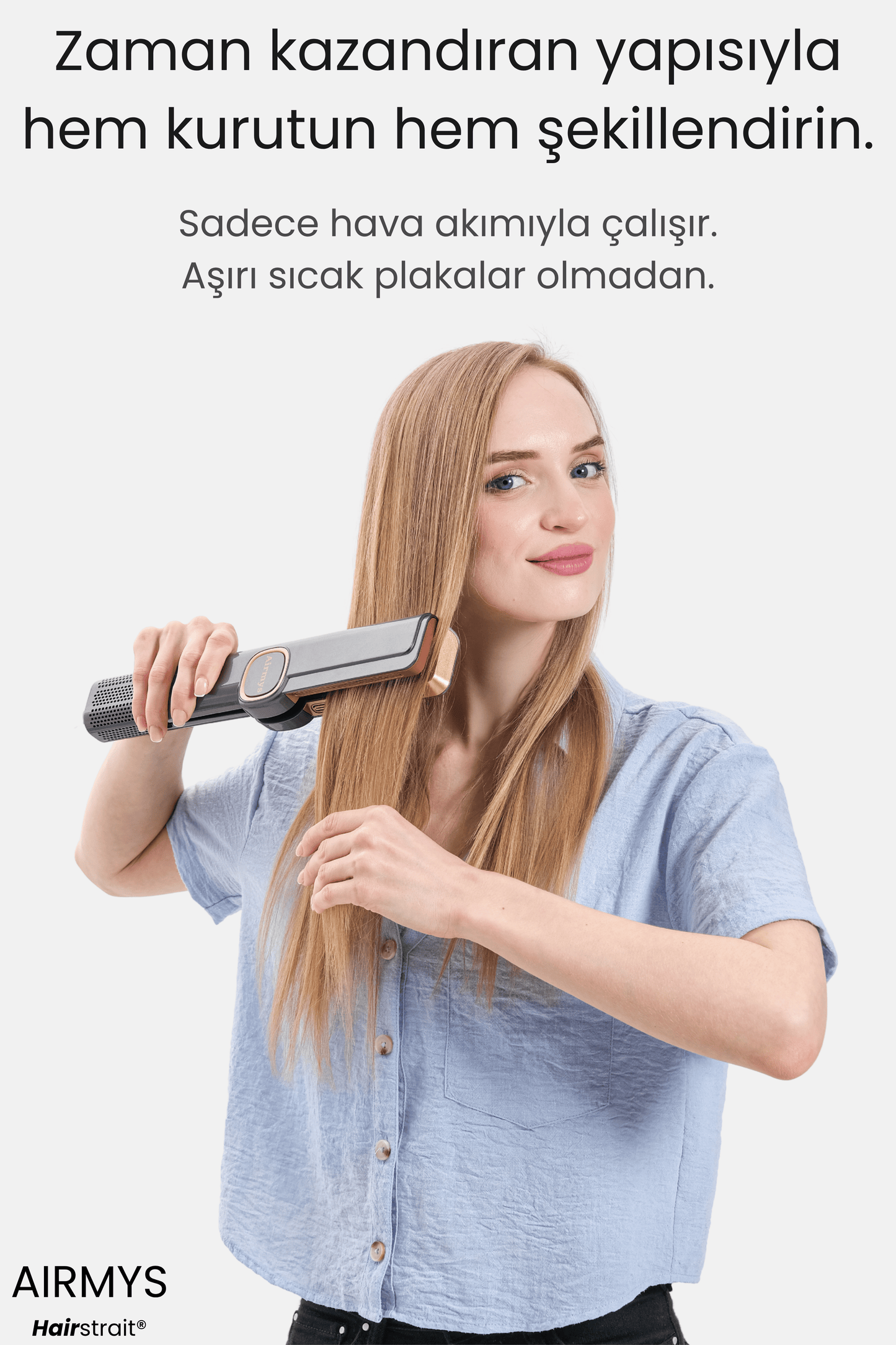 Airmys Hairstrait Hava Üflemeli Saç Düzleştirici